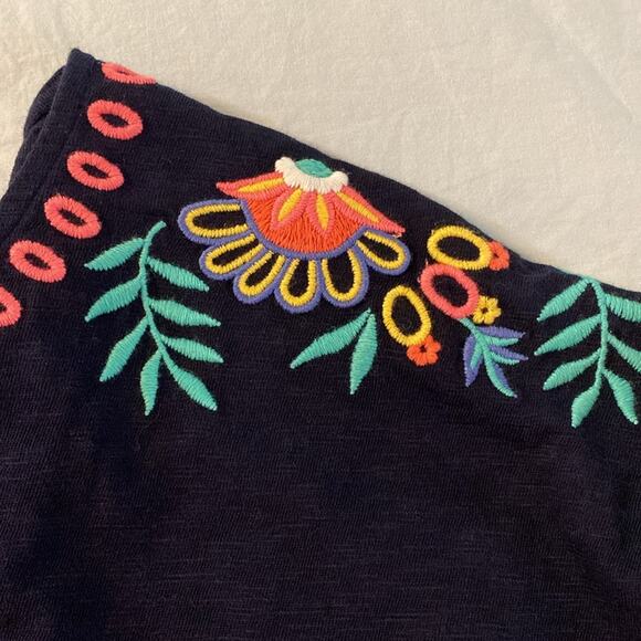 Talbots Nantucket Slub Knit Embroidered Shift Dress Navy Size LP - Picture 9 of 9